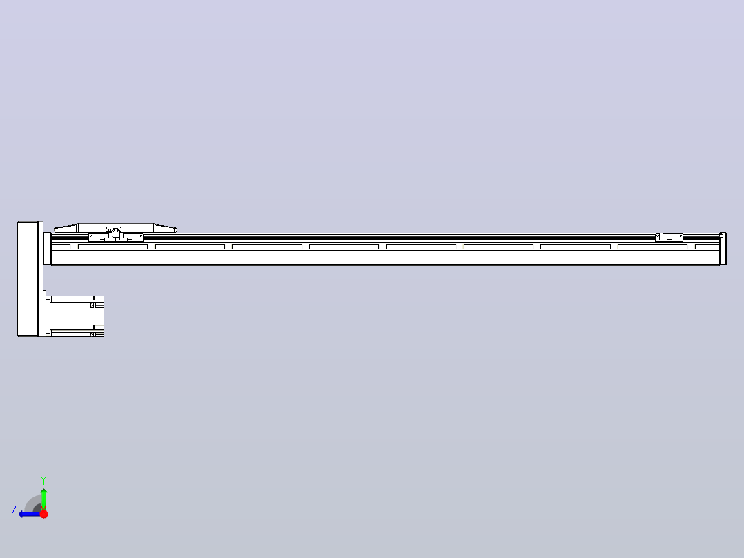 滚珠丝杠直线轴内置导轨TPA-GCR-150-2010C-L1050-MP-M75-N3右视图