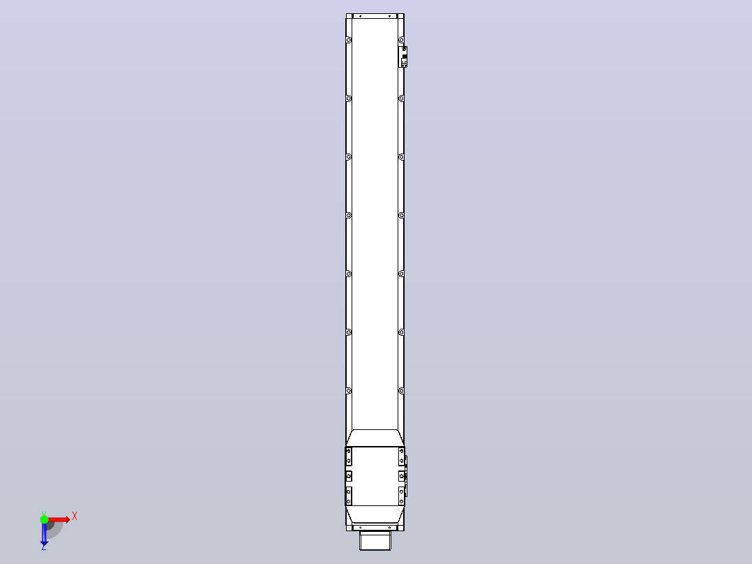 滚珠丝杠直线轴内置导轨TPA-GCR-150-2010C-L1050-MP-M75-N3俯视图