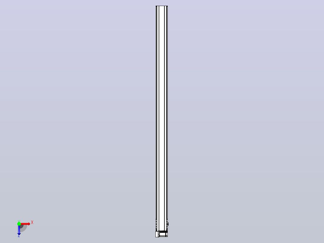 皮带直线轴半封闭可选导轨TPA-HNB-175D-140-L3050-LU-Y-P75-N3俯视图