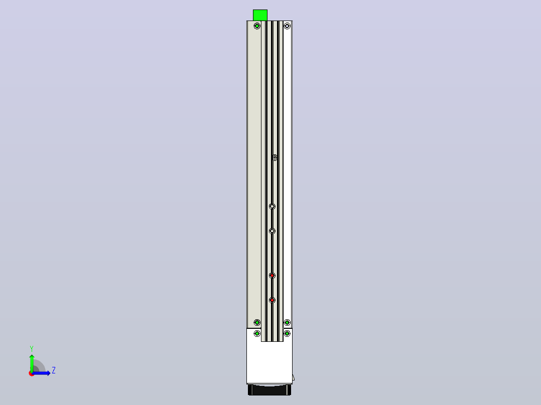 DRP-3200-3D机箱式电源供应器左视图