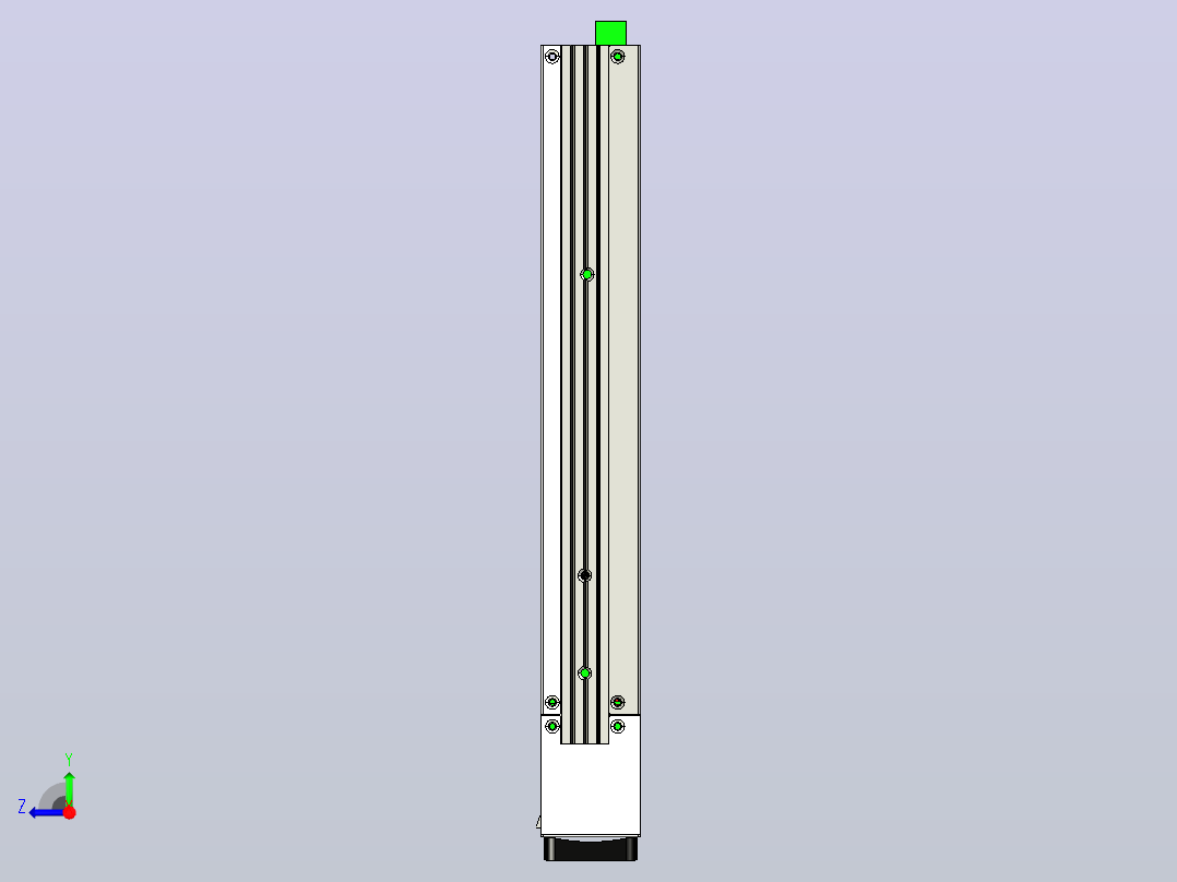 DRP-3200-3D机箱式电源供应器右视图