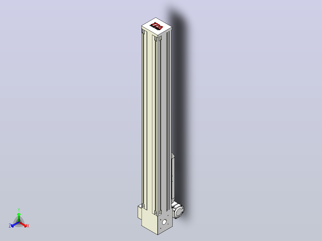 伺服电机集成皮带传动直线执行器TPA-OCB-140-256-L750-RU-P75-N3主视图