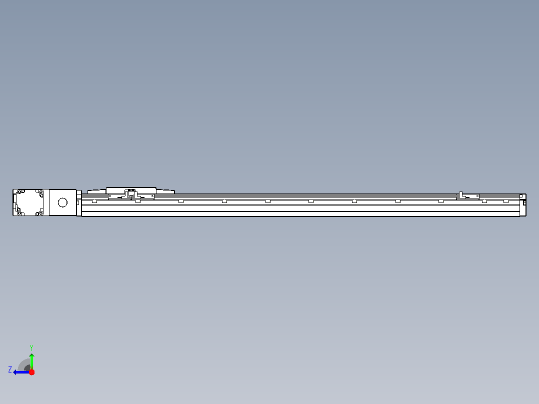 机器人皮带驱动直线轴TPA-GCB-120-P70-L750-QL-M20-N3右视图