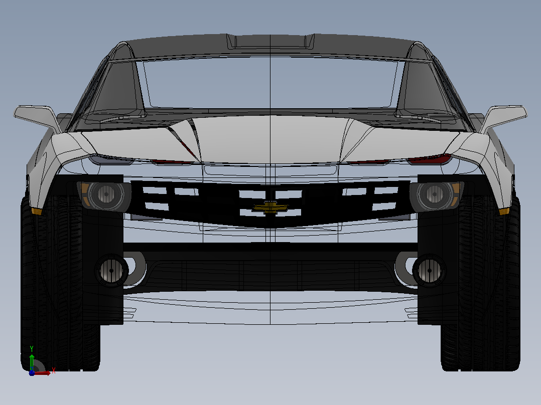 6-雪佛兰 科迈罗 camaro ss SolidWorks stp前视图