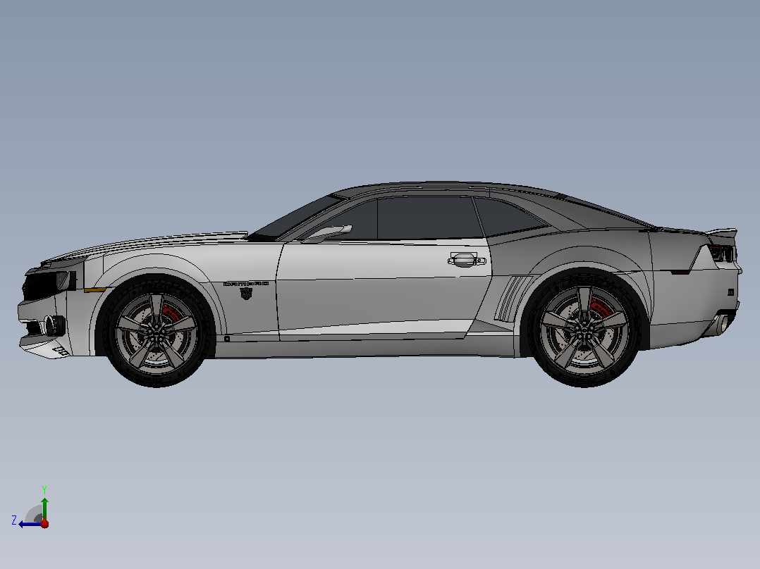 6-雪佛兰 科迈罗 camaro ss SolidWorks stp右视图