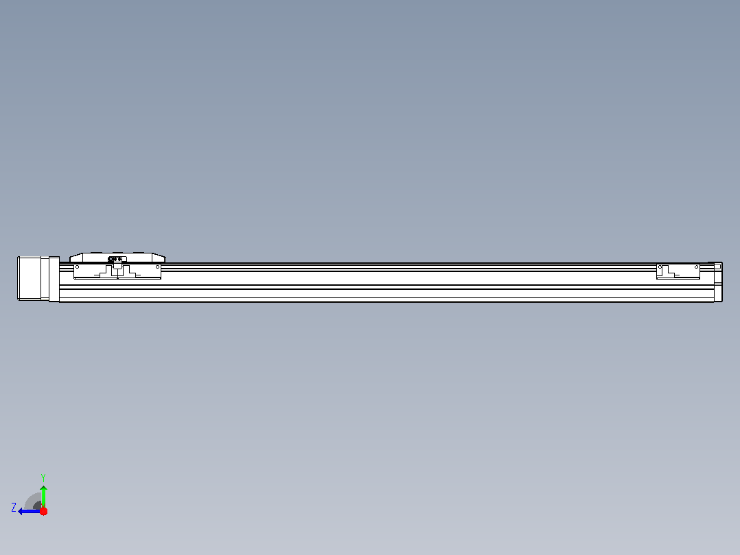 滚珠丝杠直线轴内置导轨TPA-GCR-50-1210C-L650-MR-M10-N3右视图