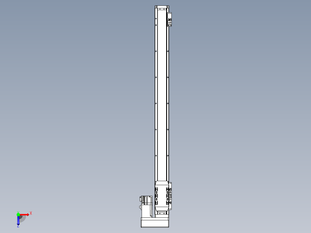 滚珠丝杠直线轴内置导轨TPA-GCR-50-1210C-L650-MR-M10-N3俯视图