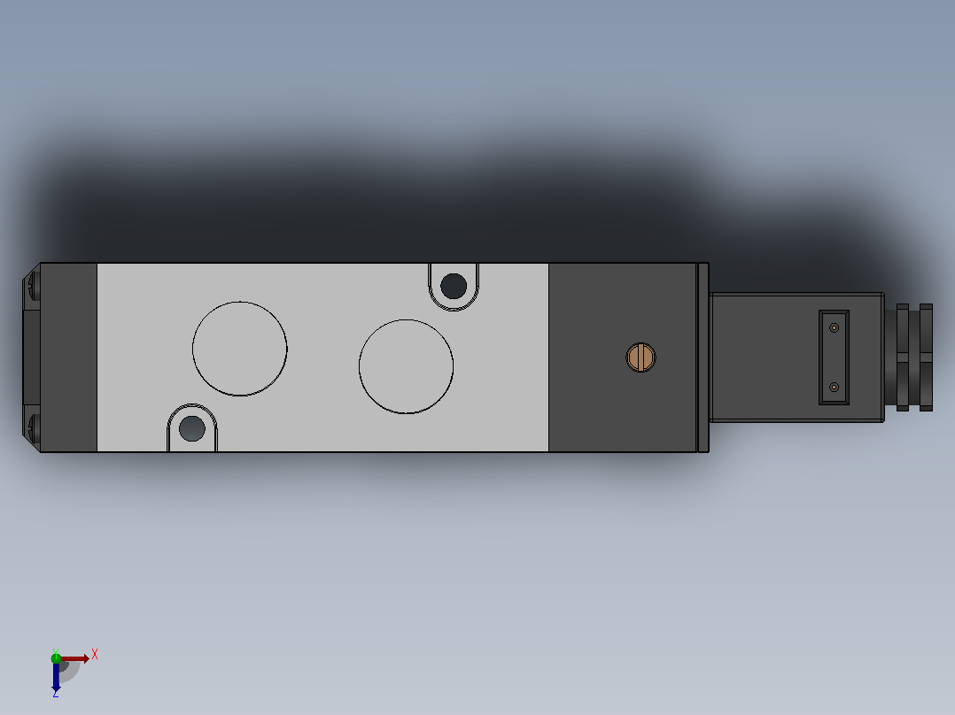 二位五通单电控换向阀（出线式）[QVFB5120-5G-03]俯视图