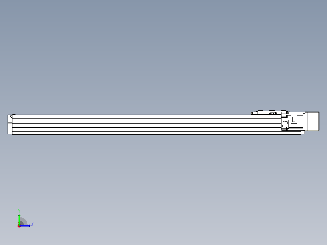 滚珠丝杠直线轴内置导轨TPA-GCR-80-1610C-L750-MR-M20-N3左视图