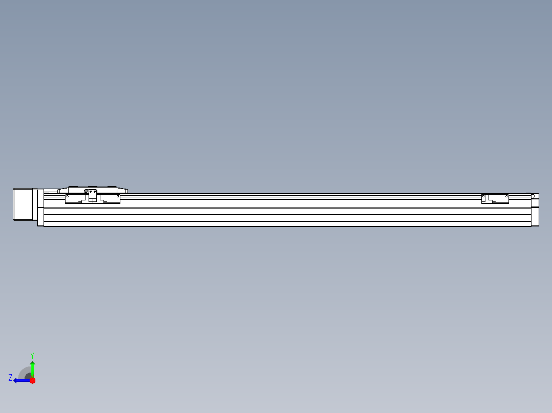 滚珠丝杠直线轴内置导轨TPA-GCR-80-1610C-L750-MR-M20-N3右视图