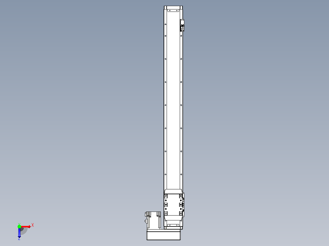 滚珠丝杠直线轴内置导轨TPA-GCR-80-1610C-L750-MR-M20-N3俯视图