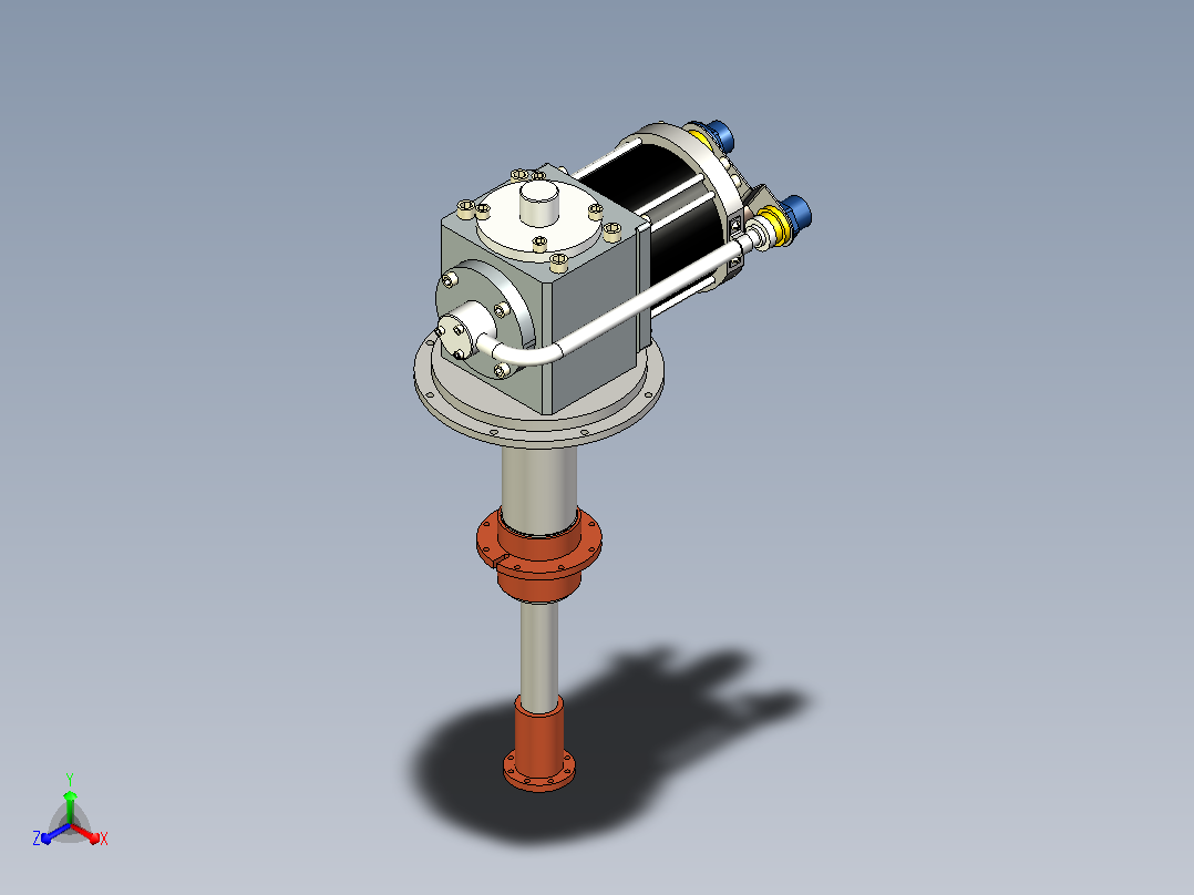 RDK-205D 4K 0.5W容量冷头低温冷却器正等轴测图