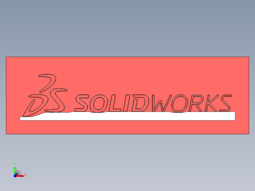 DS Solid Works标志前视缩略图