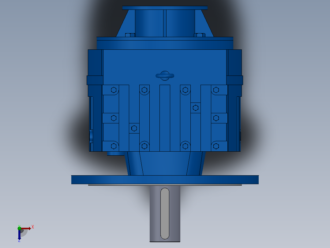 RF137ZP斜齿轮减速机RF137-7.59-M1-P112-Φ550俯视图