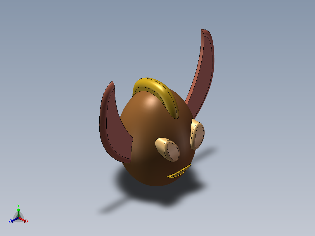 奇葩怪异奥特曼（头）正等轴测图