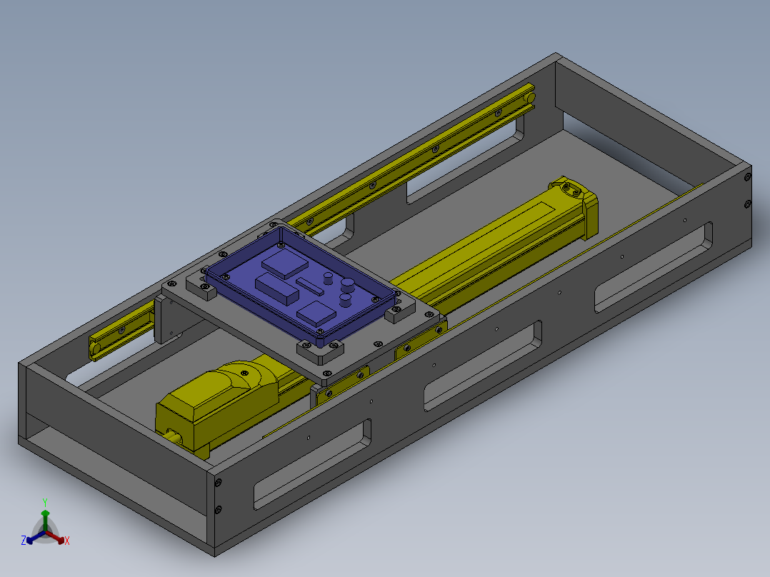 M23多点位置滑动组件正等轴测图