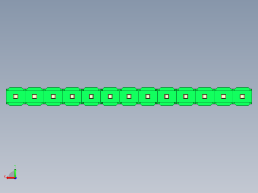彩色公头100mil（2.54mm）系列-DS1021_green_1x13p_100mil_Type19_rev1.0后视缩略图