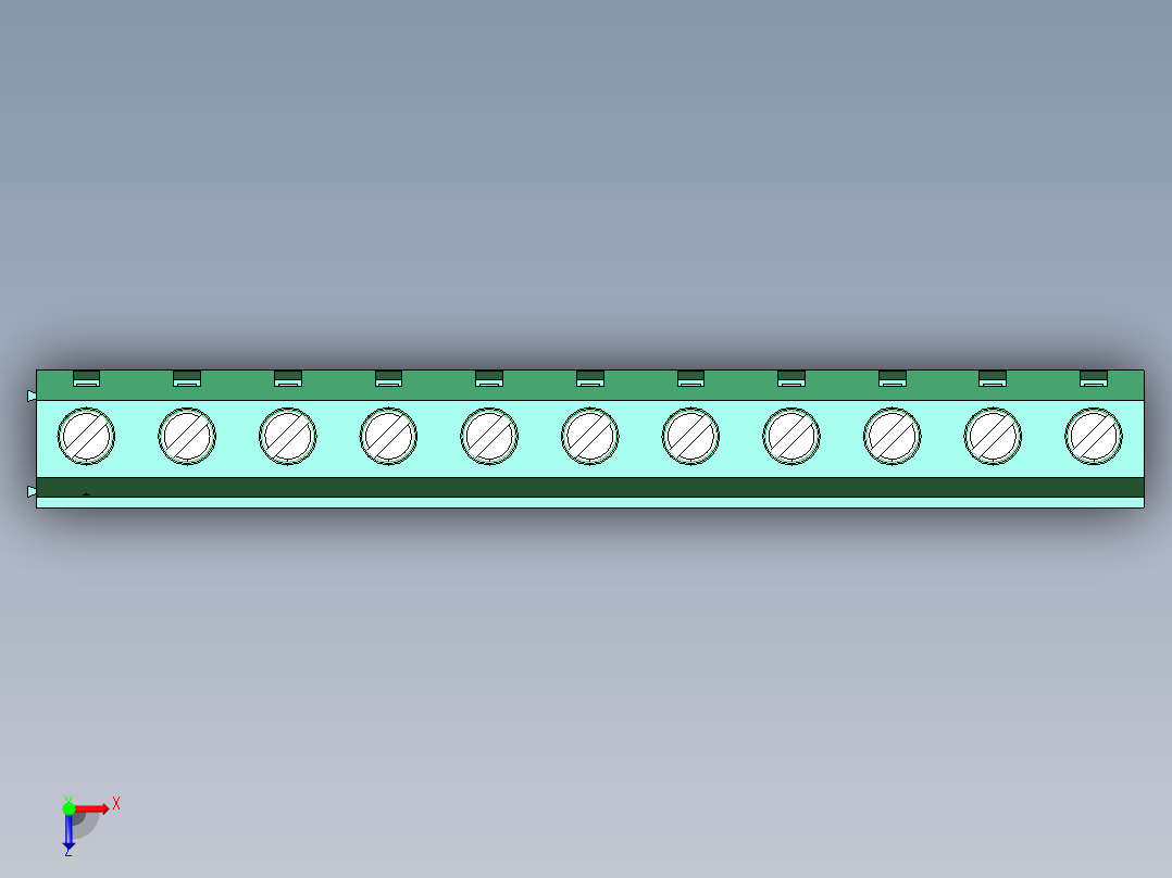 DEGSON DG128 系列 5.07.5mm 接线端子-DG128-7.5-11P-14-00AH俯视图