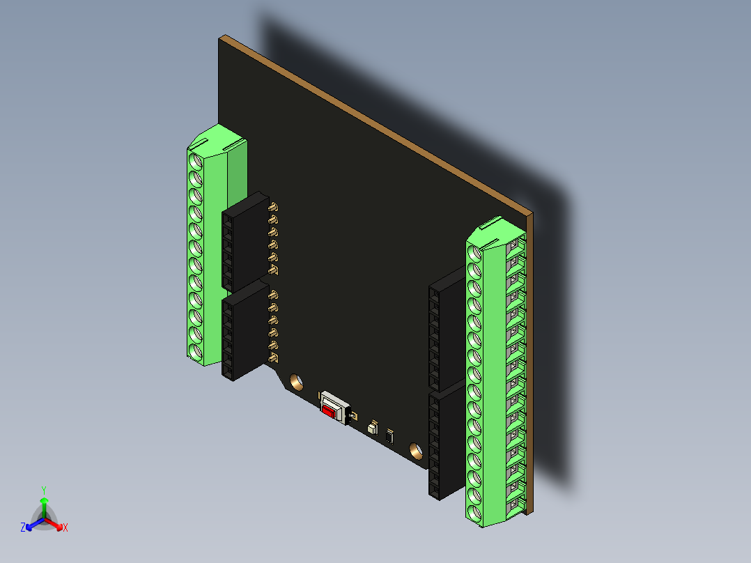 Arduino Screw Shield I正等轴测图