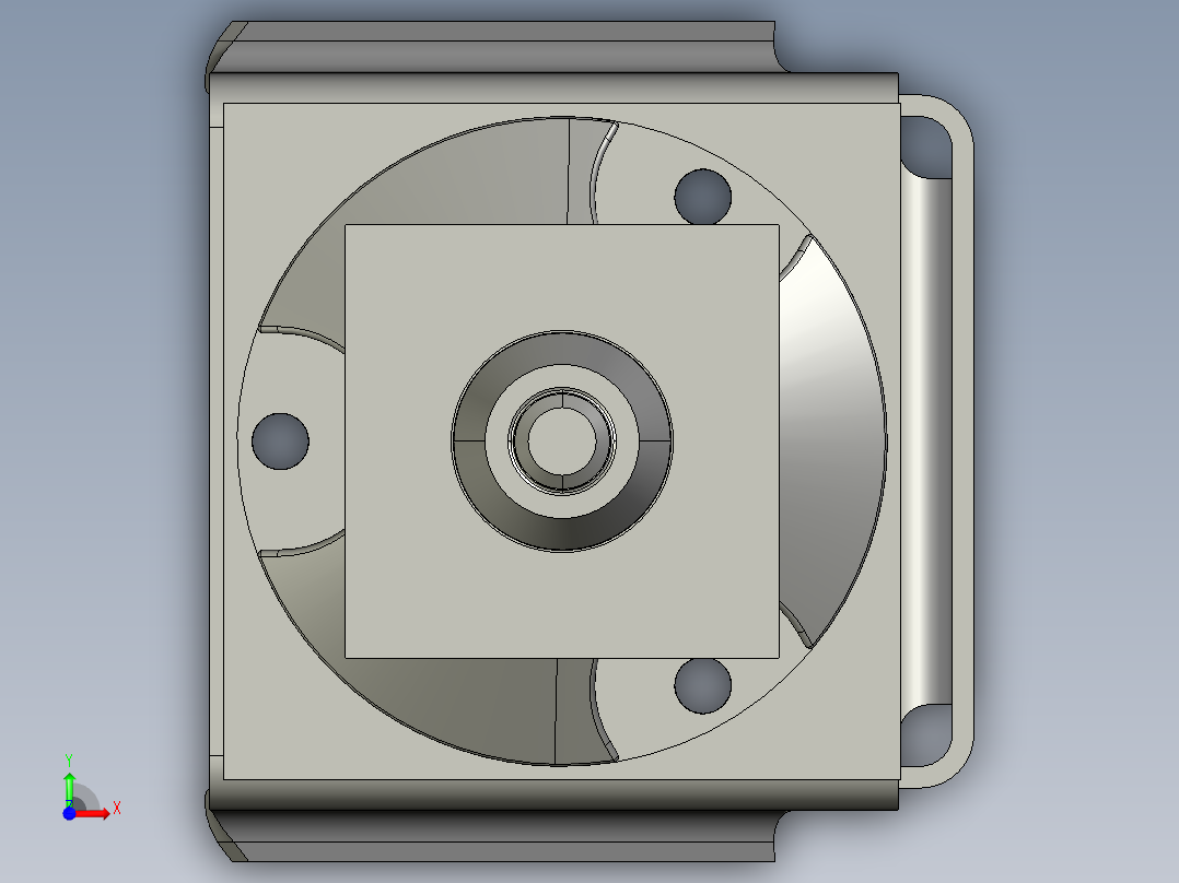 支撑减震前视图