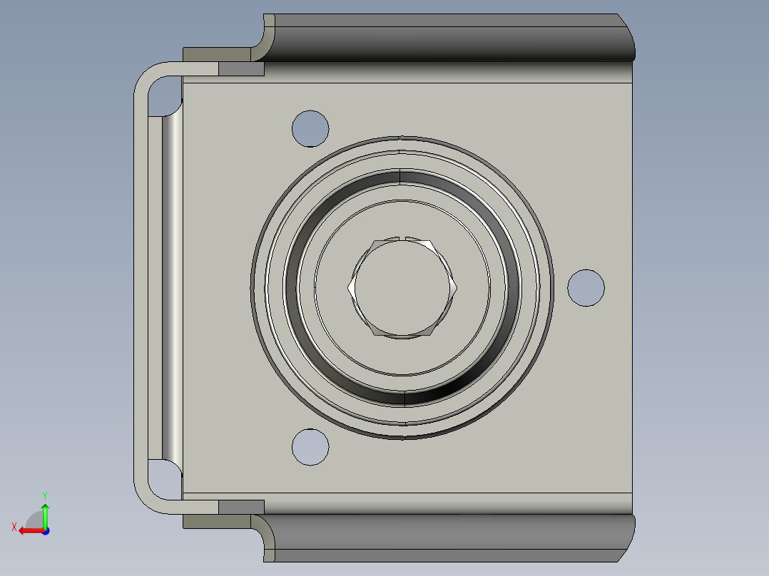 支撑减震后视图