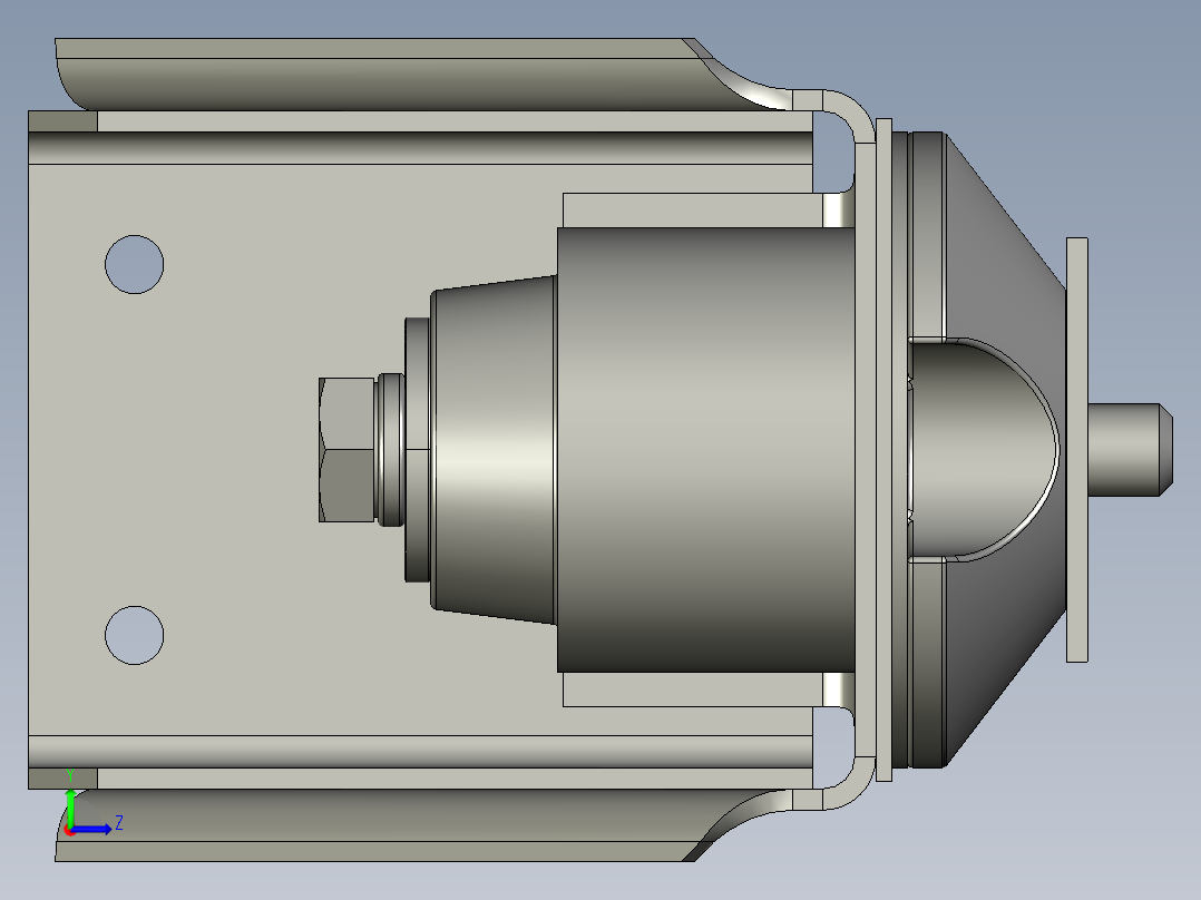 支撑减震左视图