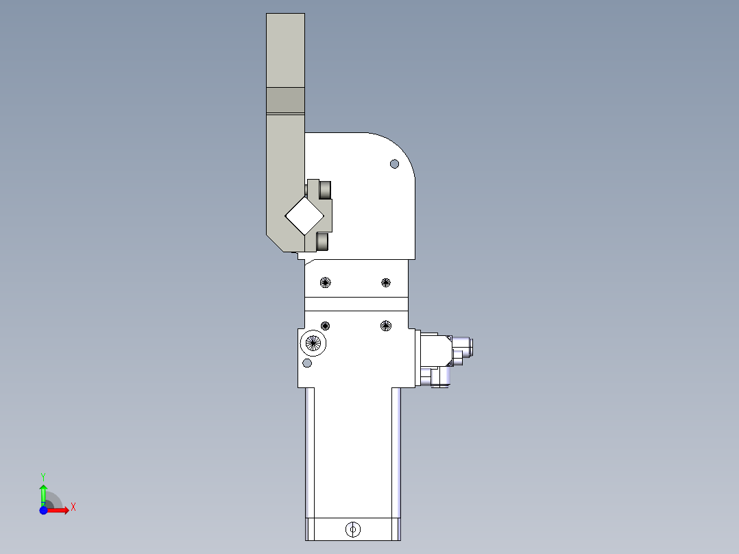 德克斯TUNKERS气缸数模V2 40 BR2 T12 A50_A51_A52前视图