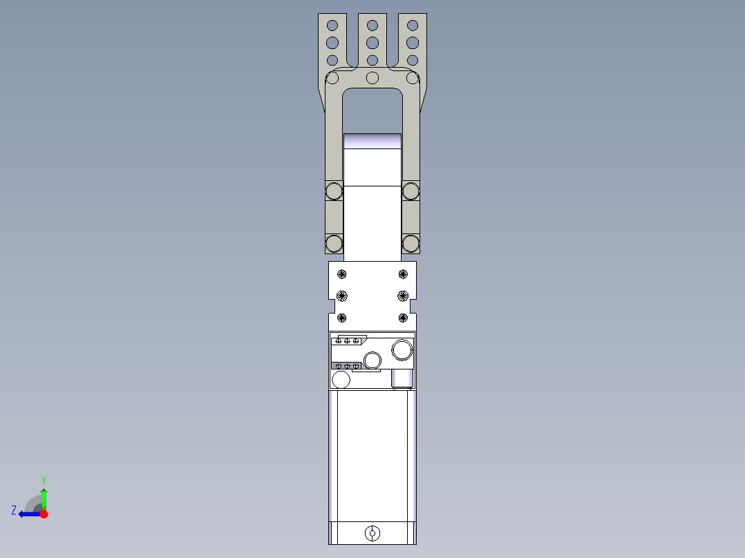 德克斯TUNKERS气缸数模V2 40 BR2 T12 A50_A51_A52右视图
