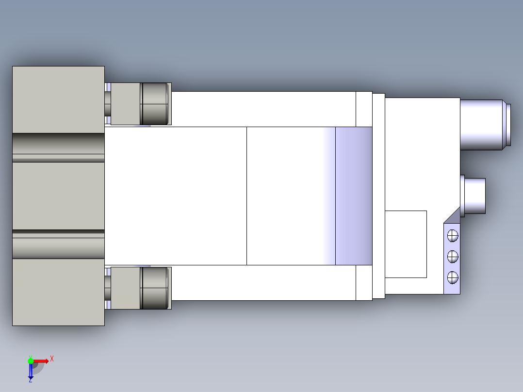 德克斯TUNKERS气缸数模V2 40 BR2 T12 A50_A51_A52俯视图