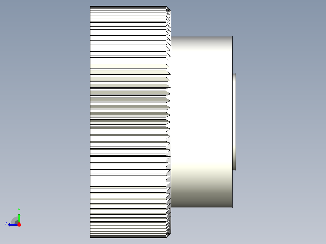 把手(塑膠)2482-3D多系列多零件图纸模型右视图