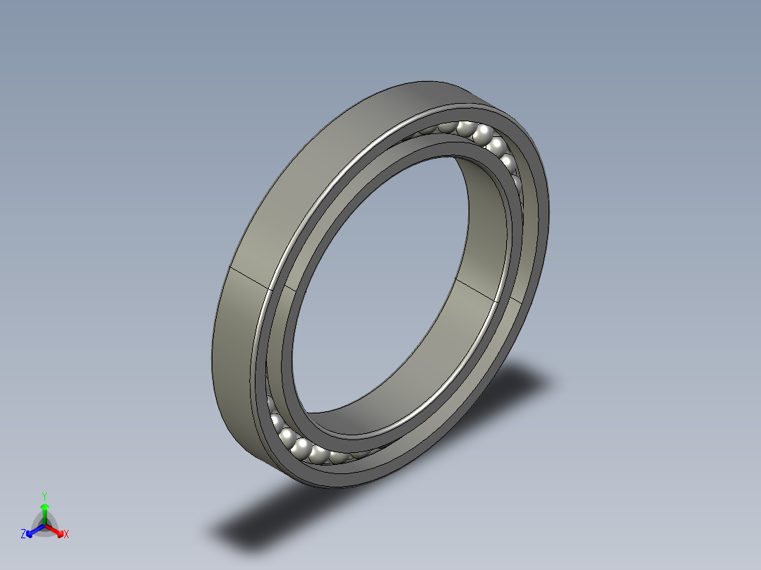 深沟球轴承61918正等轴测图