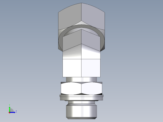 卡套式工业通用硬管接头EO_Adjustable_locknut_45_deg_elbow_VEE15LMCF左视缩略图