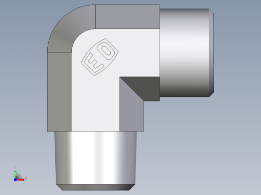 卡套式工业通用硬管接头EO_Male_stud_elbow_WE12LM71X前视缩略图