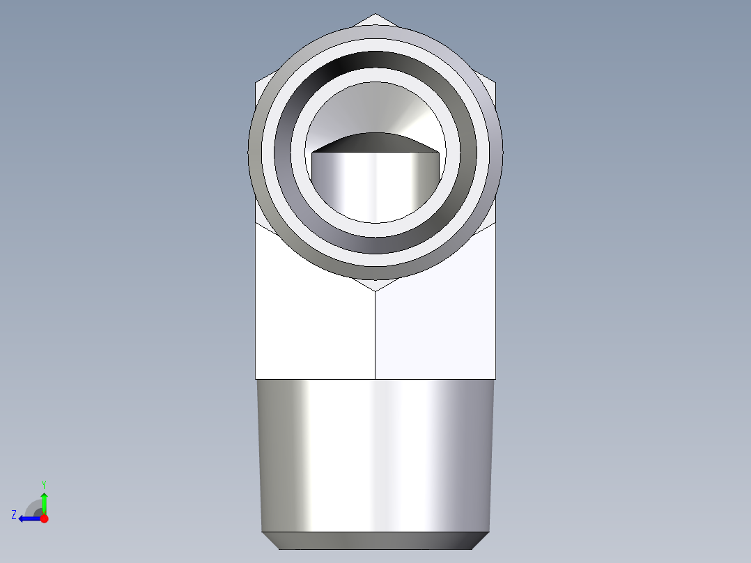 卡套式工业通用硬管接头EO_Male_stud_elbow_WE12LM71X右视图