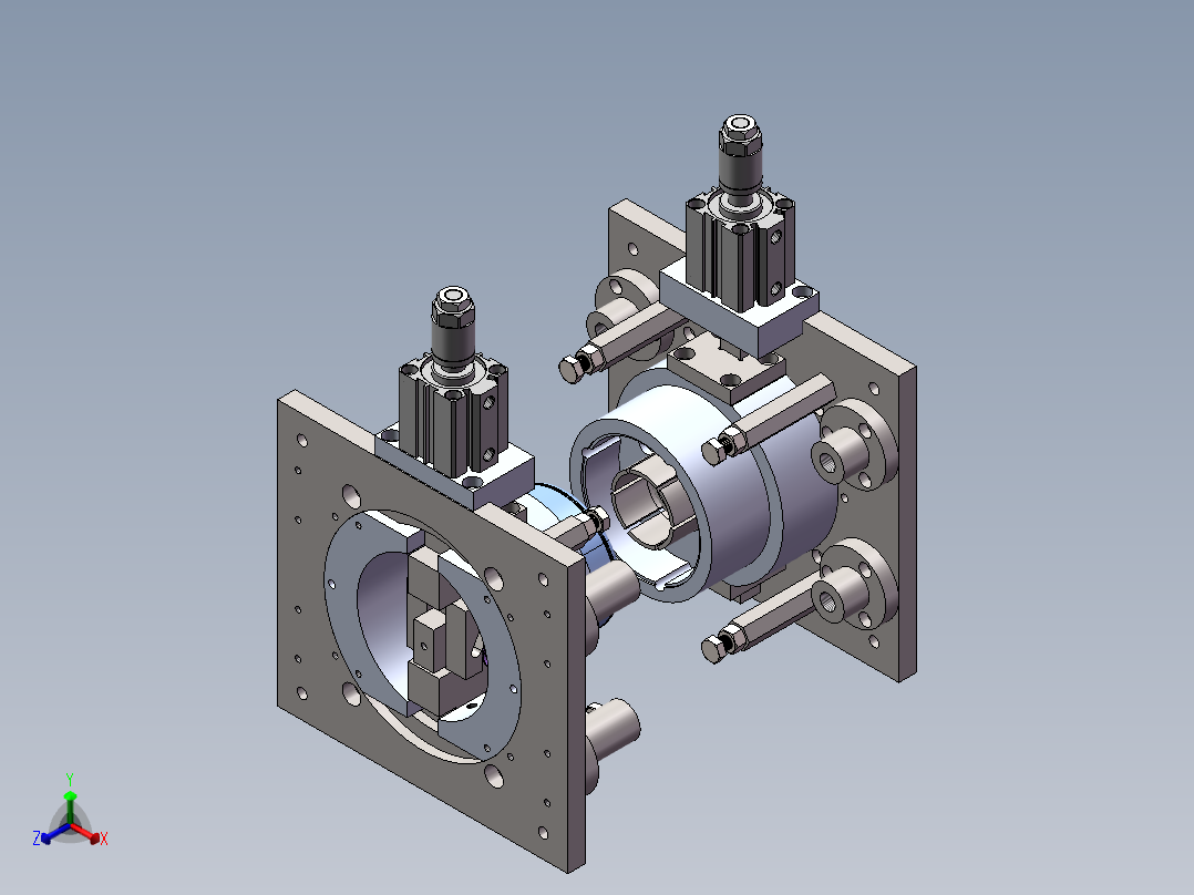 滤清器热熔模具正等轴测图