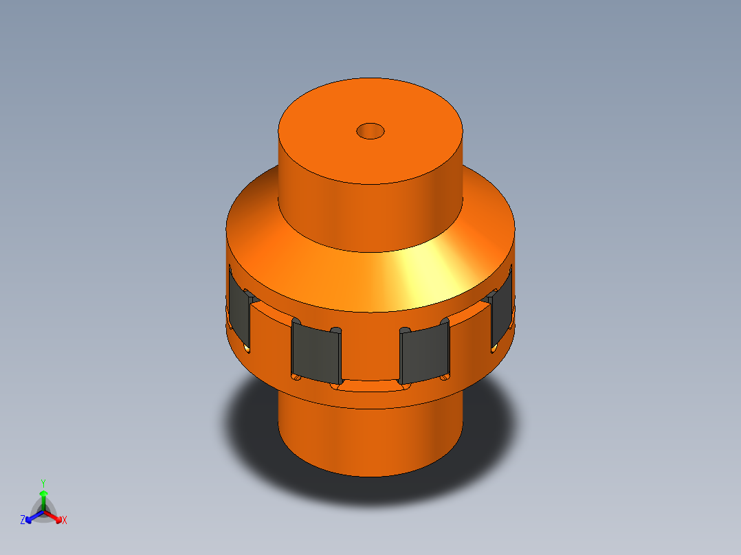 弹性联轴器MN-04正等轴测图