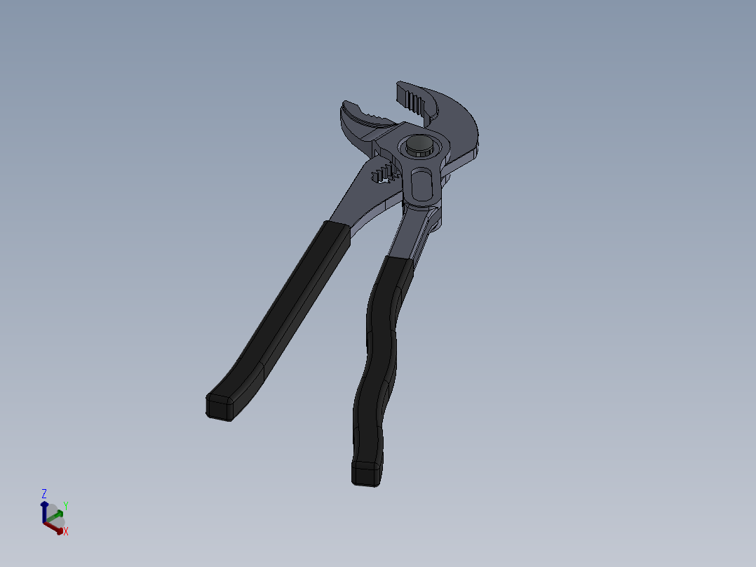 扳手可调节正等轴测图