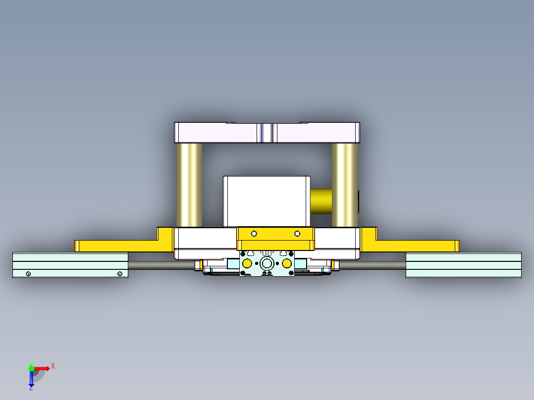 X1-B-笔记本CNC工装夹具三维模型CNC8xiaohua俯视图