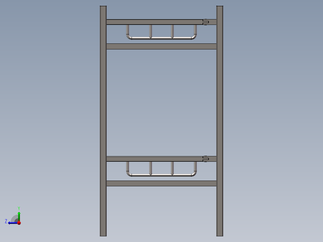 折叠双层床模型614652===40ku右视图