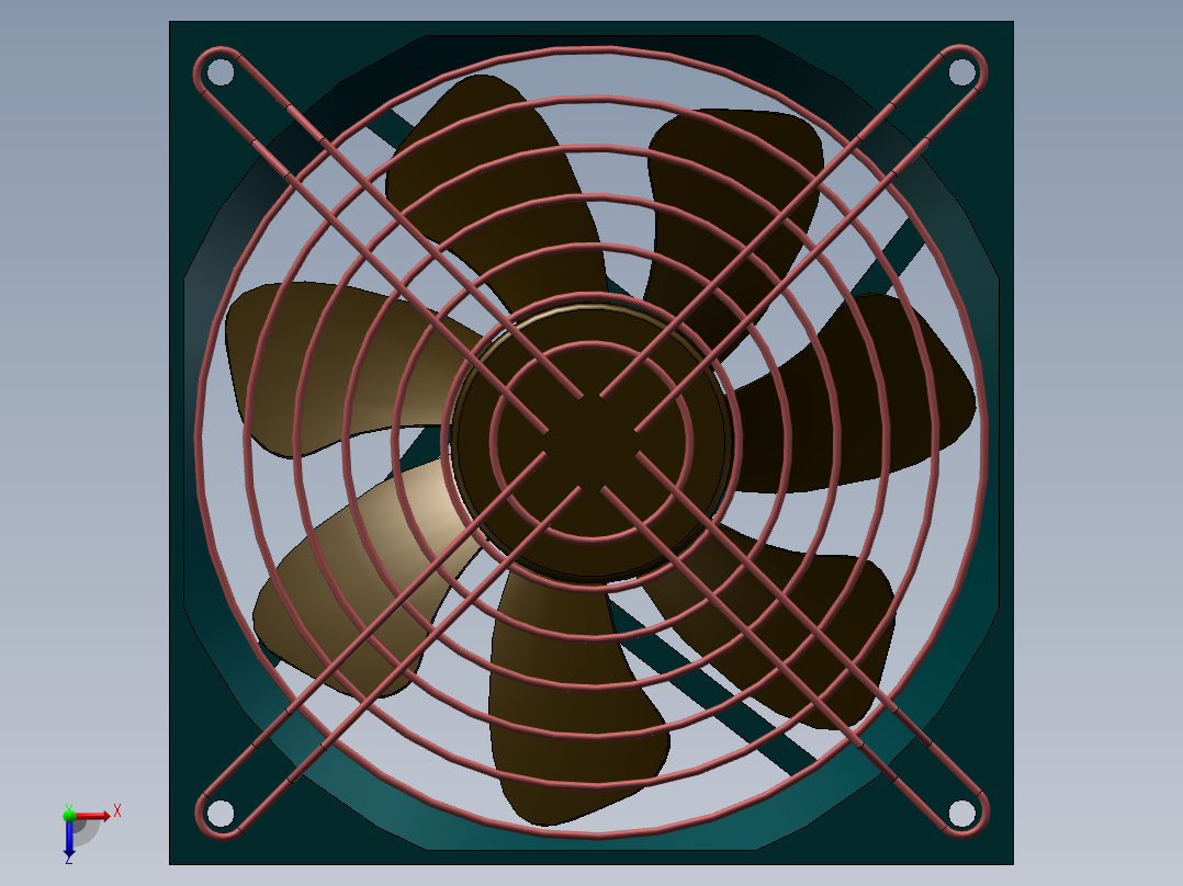 120X120排风扇NN俯视图