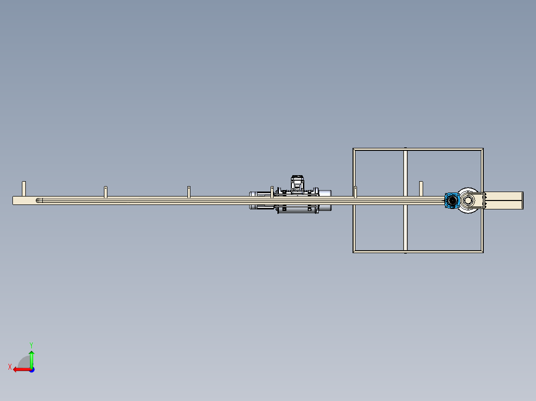 臂式起重机吊机后视图