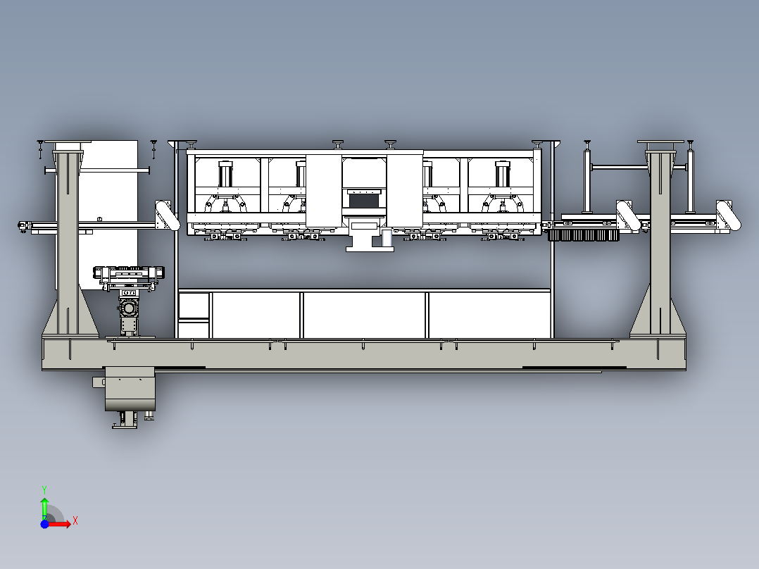 电池铸焊极耳产线step前视图