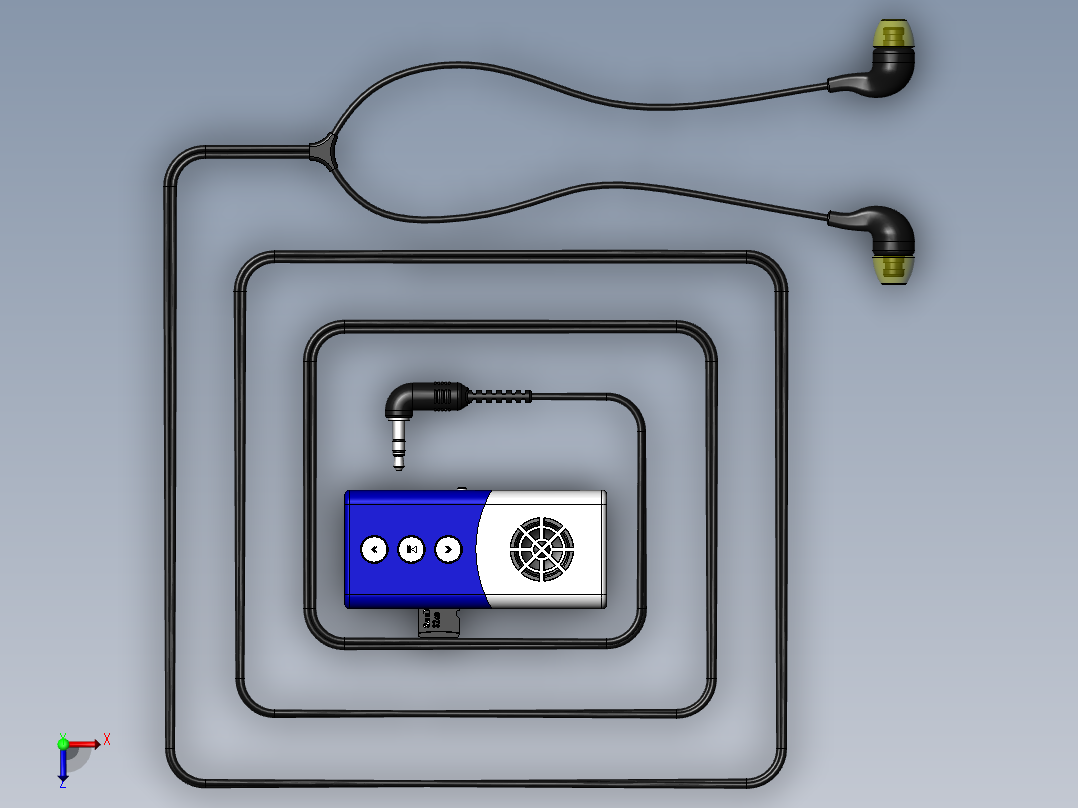 音乐播放器mp3俯视图