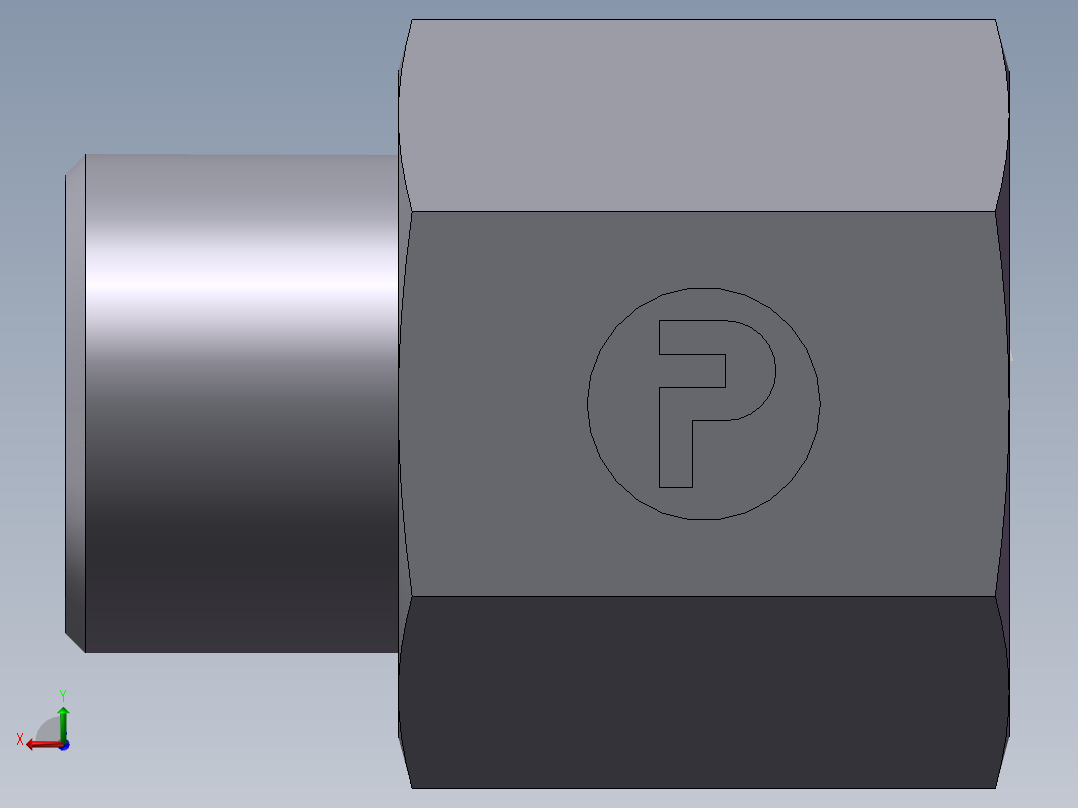 直通内螺纹接头、5DB-18-06后视图
