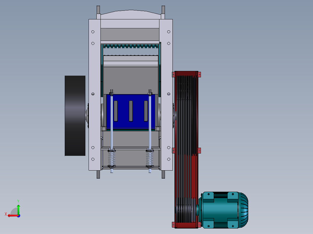 3131颚式破碎机结构设计与三维建模 462148后视图