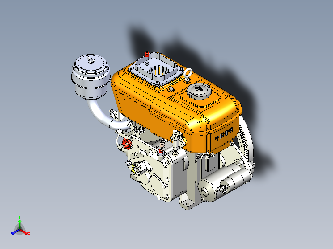 柴油发动机主视图