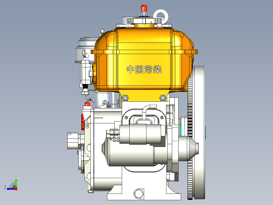 柴油发动机右视图