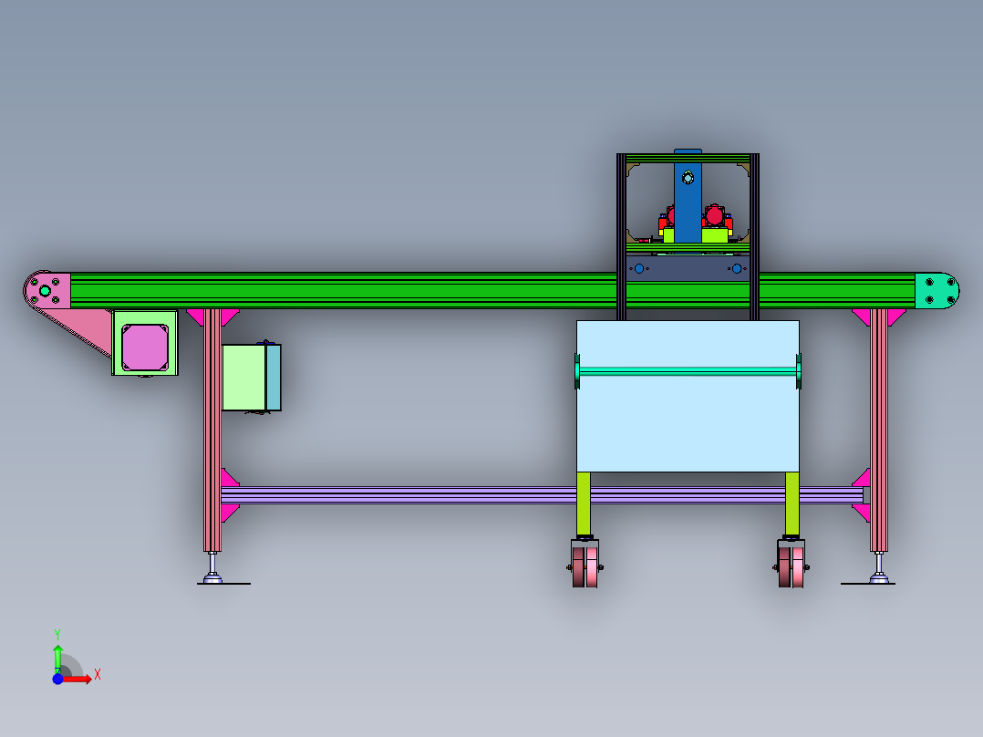 自动烟苗剪叶机前视图