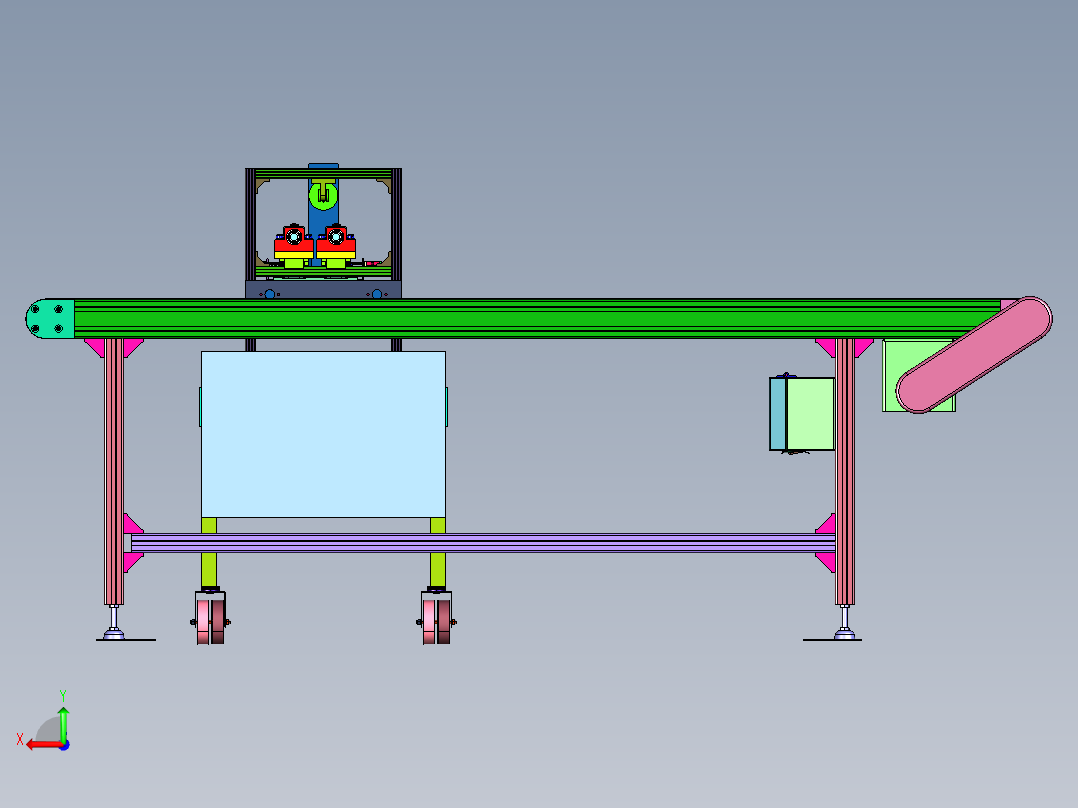 自动烟苗剪叶机后视图