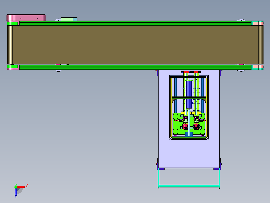 自动烟苗剪叶机俯视图